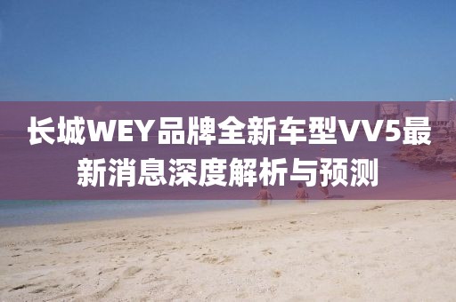 長城WEY品牌全新車型VV5最新消息深度解析與預(yù)測