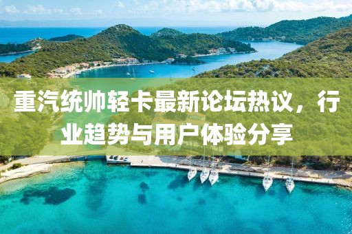 重汽統(tǒng)帥輕卡最新論壇熱議，行業(yè)趨勢(shì)與用戶體驗(yàn)分享