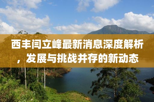 西豐閆立峰最新消息深度解析，發(fā)展與挑戰(zhàn)并存的新動態(tài)