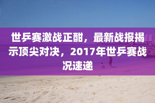 世乒賽激戰(zhàn)正酣，最新戰(zhàn)報(bào)揭示頂尖對(duì)決，2017年世乒賽戰(zhàn)況速遞