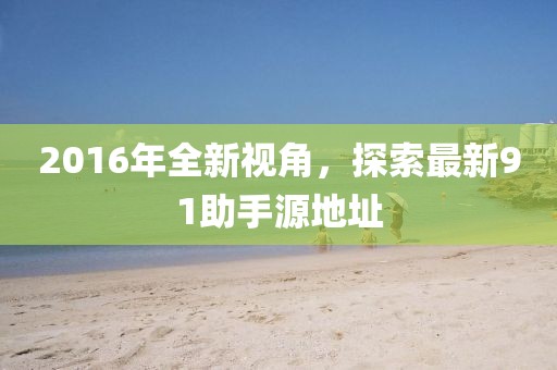 2016年全新視角，探索最新91助手源地址