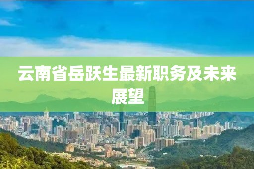 云南省岳躍生最新職務(wù)及未來展望