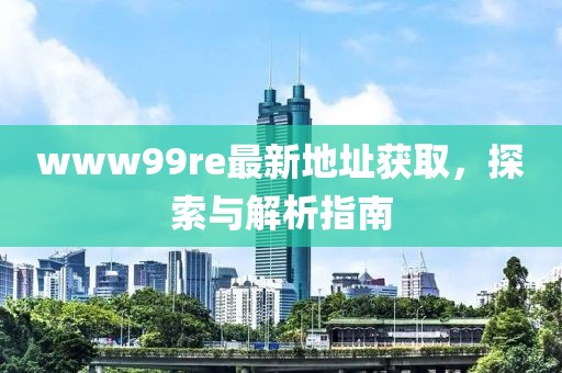 www99re最新地址獲取，探索與解析指南