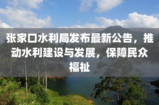 張家口水利局發(fā)布最新公告，推動(dòng)水利建設(shè)與發(fā)展，保障民眾福祉