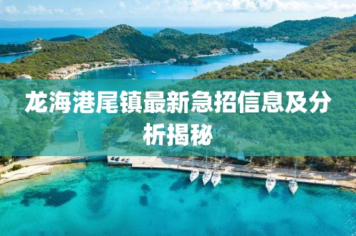 龍海港尾鎮(zhèn)最新急招信息及分析揭秘