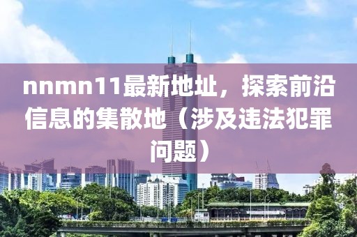 nnmn11最新地址，探索前沿信息的集散地（涉及違法犯罪問題）