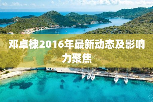 鄧卓棣2016年最新動(dòng)態(tài)及影響力聚焦