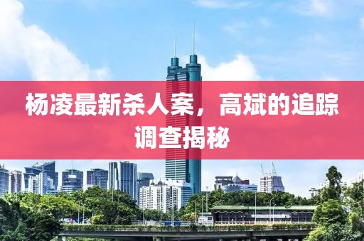 楊凌最新殺人案，高斌的追蹤調查揭秘