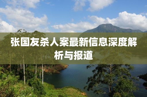 張國(guó)友殺人案最新信息深度解析與報(bào)道