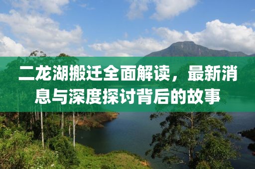 二龍湖搬遷全面解讀，最新消息與深度探討背后的故事